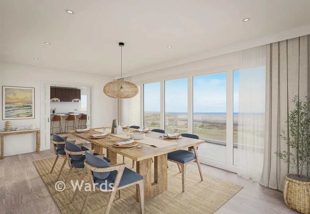 Dining Room CGI - Marine Drive, Broadstairs, Kent - Wards of Kent