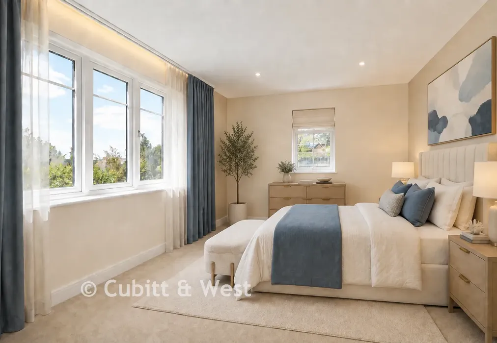 Bedroom 1 Staged - Coppice Hill, Coppice Hanger, Pulborough, West Sussex - Wards of Kent