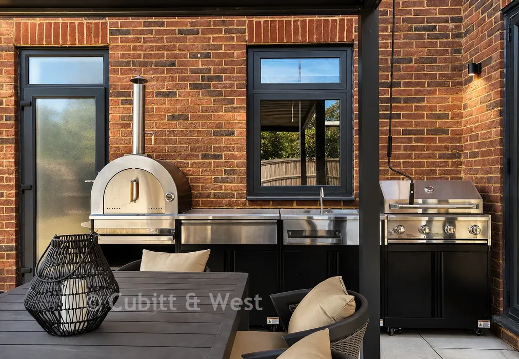 External Kitchen Lifestyle - Coppice Hill, Coppice Hanger, Pulborough, West Sussex - Wards of Kent