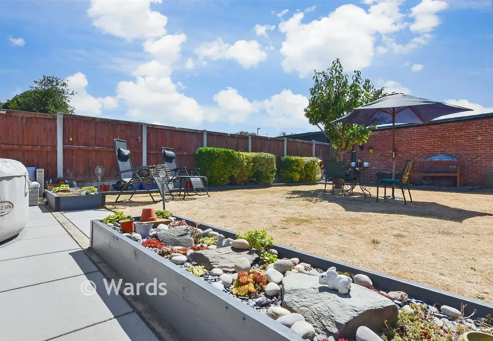 Rear Garden - Saltwood Gardens, Cliftonville, Margate, Kent - Wards of Kent