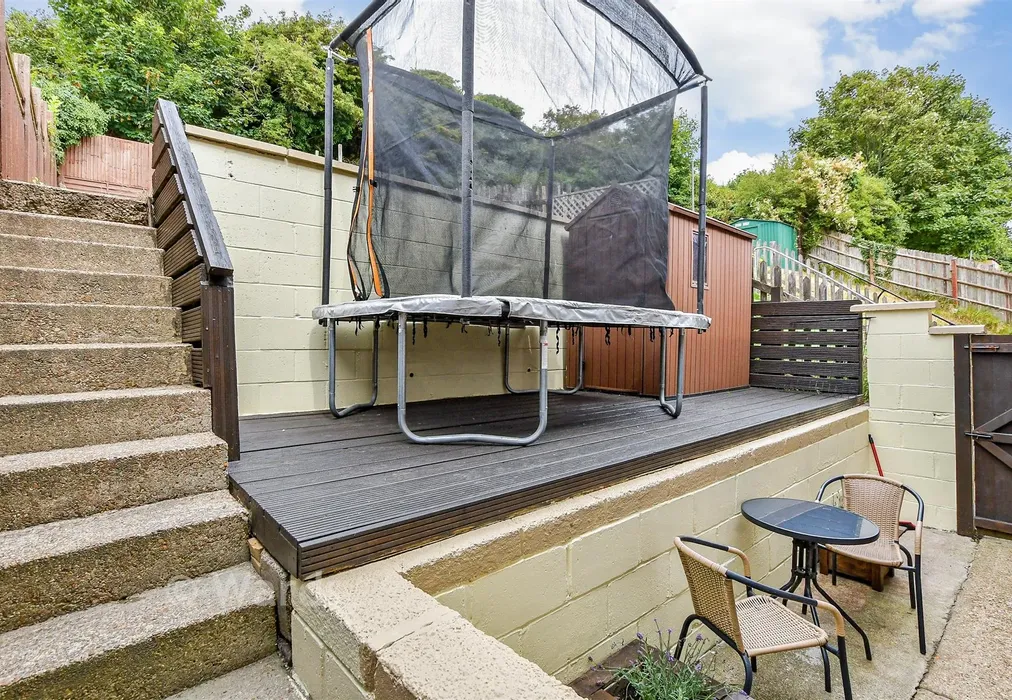 Rear Garden - St. George's Crescent, Dover, Kent - Wards of Kent