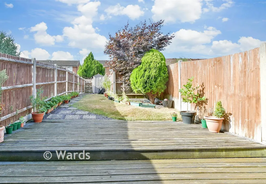 Rear Garden - Abinger Drive, Lords Wood, Chatham, Kent - Wards of Kent