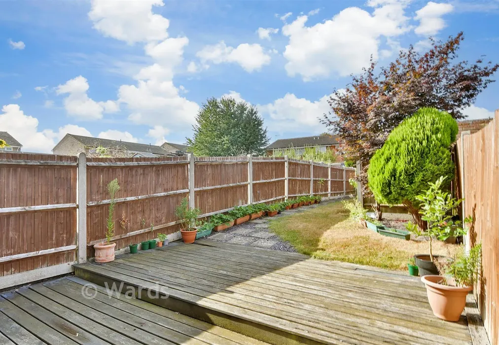 Rear Garden - Abinger Drive, Lords Wood, Chatham, Kent - Wards of Kent