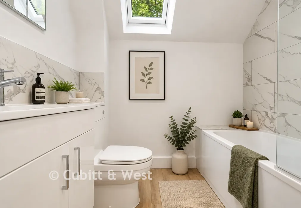 Staged Bathroom - Dolby Terrace, Ifield Road, Charlwood, Surrey - Wards of Kent