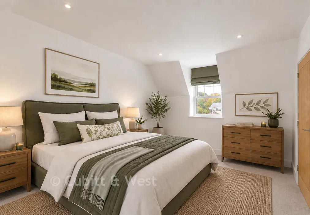 Staged Bedroom 1 - Dolby Terrace, Ifield Road, Charlwood, Surrey - Wards of Kent