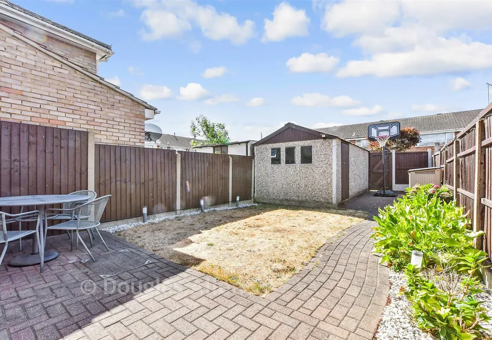 Rear Garden - Hawkinge Way, Hornchurch, Essex - Wards of Kent
