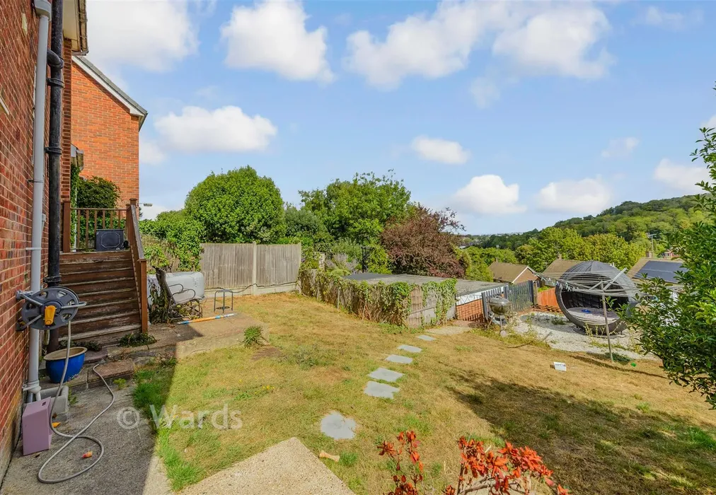 Rear Garden - Polhill Drive, Walderslade, Chatham, Kent - Wards of Kent