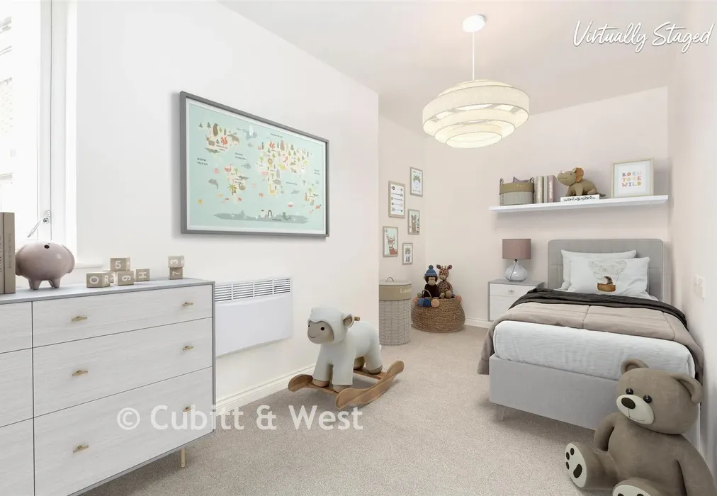Bedroom 2 - Virtually Staged - Greenbloom Avenue, Maidstone, Kent - Wards of Kent