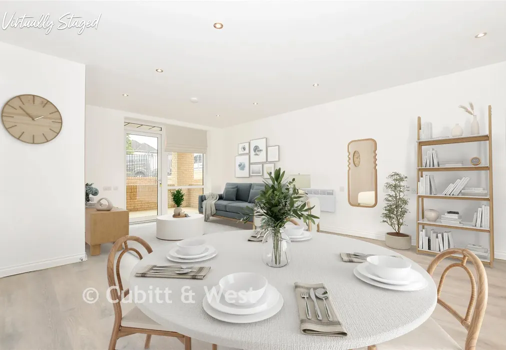 Dining Living - Virtually Staged - Greenbloom Avenue, Maidstone, Kent - Wards of Kent