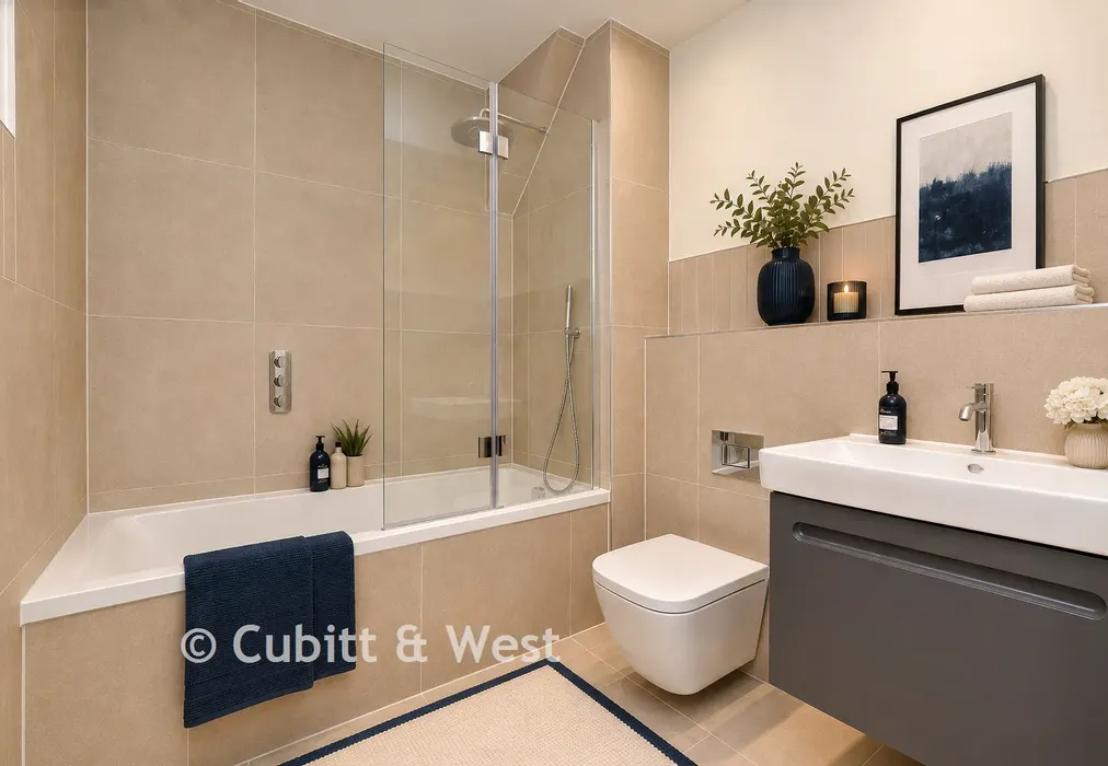 Bathroom (Staged) - Prospect House, Outwood Lane, Chipstead, Surrey - Wards of Kent