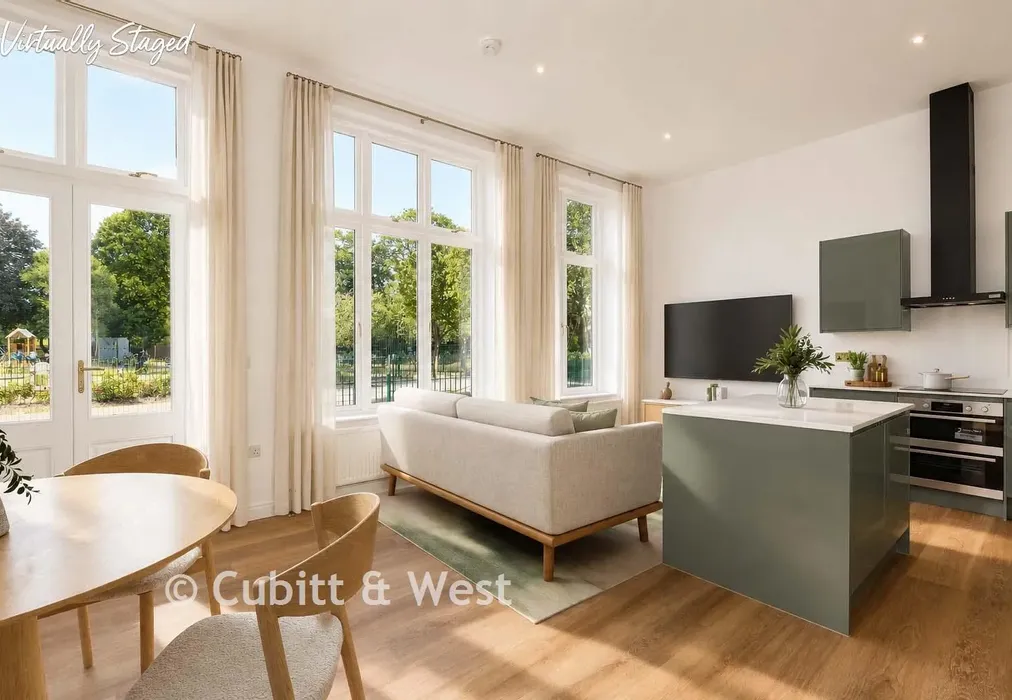Staged Lounge Kitchen Diner - Grove House, The Green, Carshalton, Surrey - Wards of Kent
