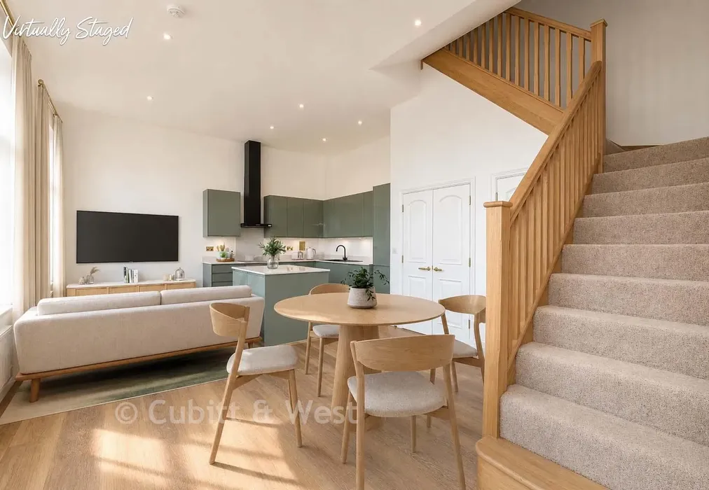 Staged Lounge Kitchen Diner - Grove House, The Green, Carshalton, Surrey - Wards of Kent