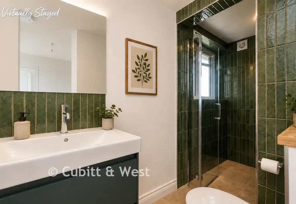 Staged En-Suite - Grove House, The Green, Carshalton, Surrey - Wards of Kent