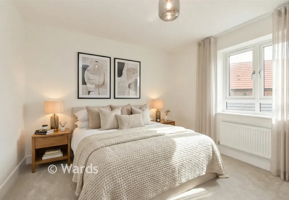 Staged Bedroom 2 - Evers Road, Faversham Lakes, Faversham, Kent - Wards of Kent