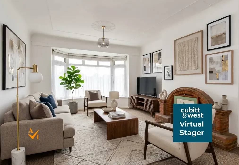 Lounge (Contemporary style) - Warren Way, Woodingdean, Brighton, East Sussex - Wards of Kent