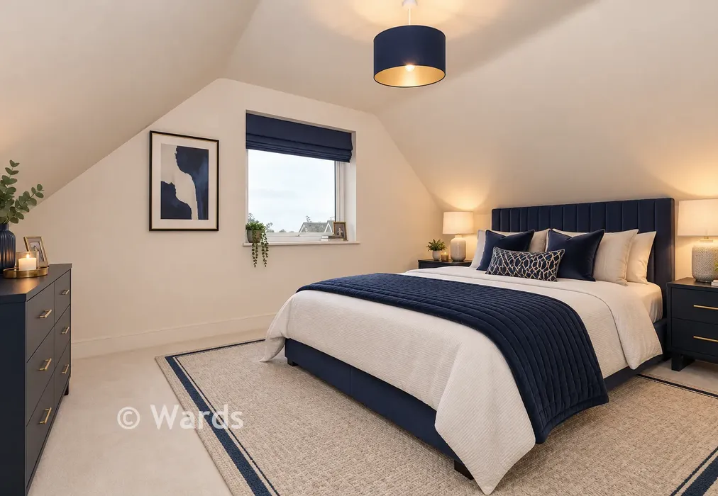 Bedroom 3 - Staged Image - Green Meadows, Eythorne, Kent - Wards of Kent