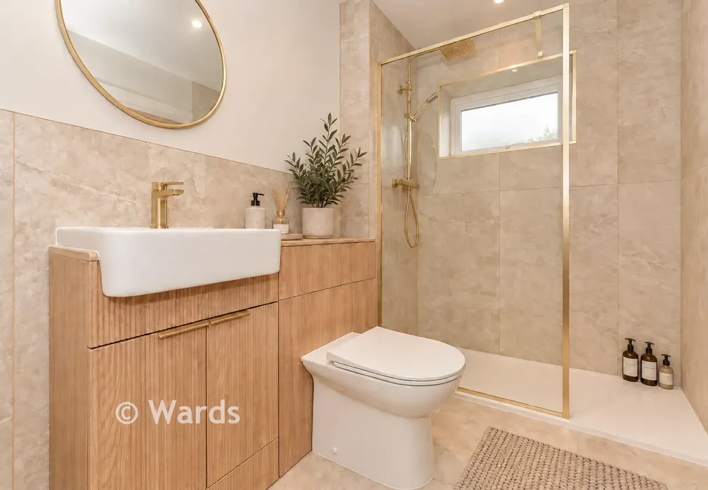 Shower Room - Staged Image - Green Meadows, Eythorne, Kent - Wards of Kent