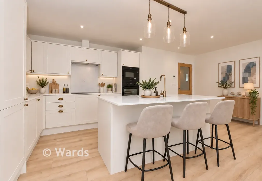 Kitchen/Diner - Stage Image - Green Meadows, Eythorne, Kent - Wards of Kent