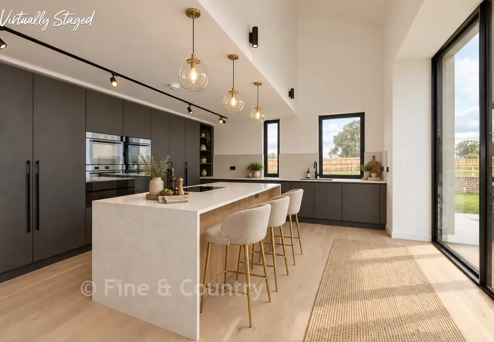Staged Kitchen - Hartdene Barns, Hartfield Road, Cowden, Kent - Wards of Kent