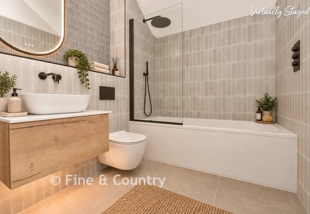 Staged Bathroom - Hartdene Barns, Hartfield Road, Cowden, Kent - Wards of Kent