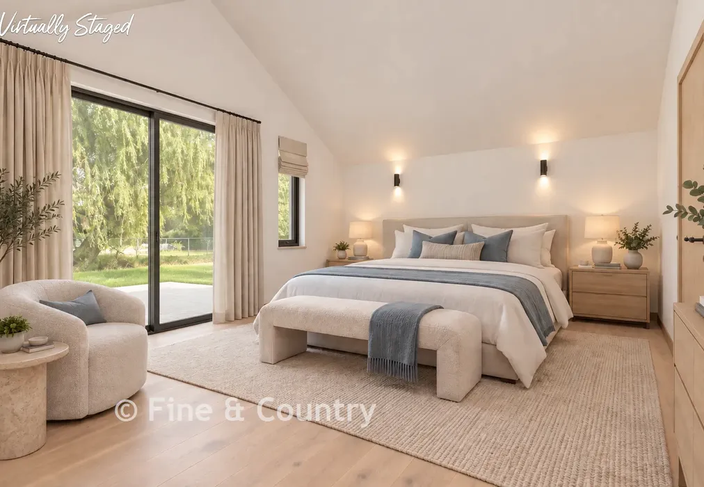 Staged Bedroom 1 - Hartdene Barns, Hartfield Road, Cowden, Kent - Wards of Kent