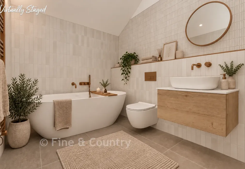 Staged Bathroom - Hartdene Barns, Hartfield Road, Cowden, Kent - Wards of Kent