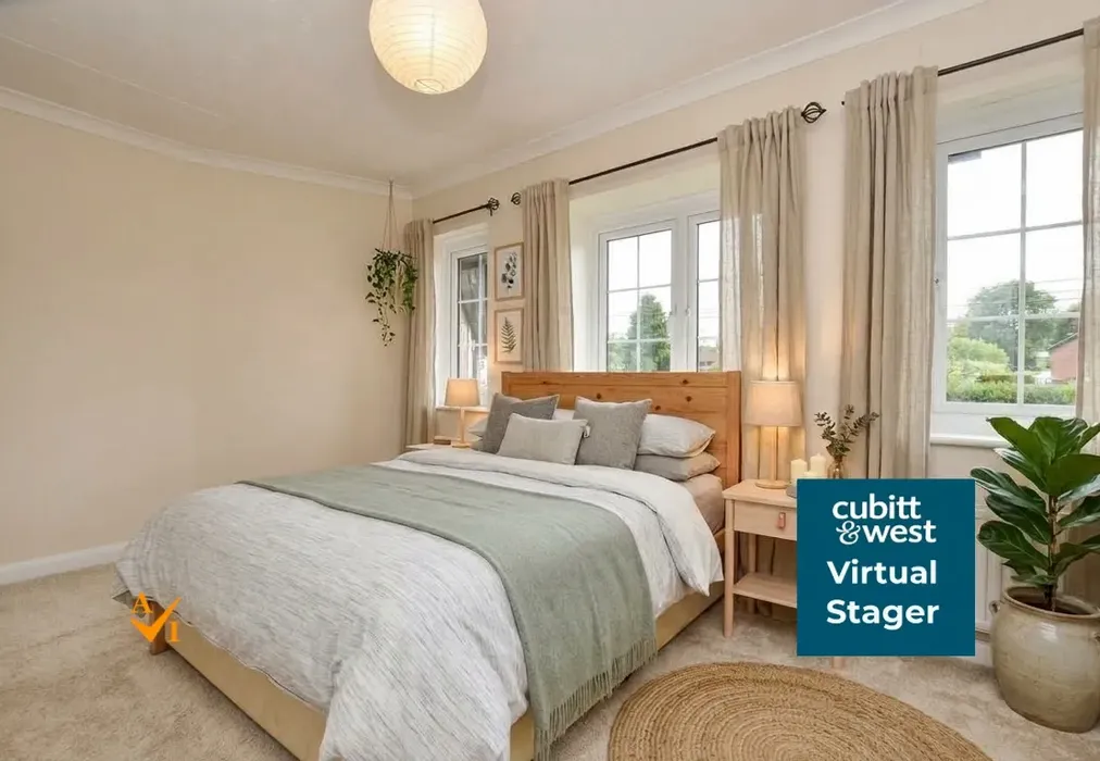 Bedroom 1 (Nordic style) - The Hoppety, Tadworth, Surrey - Wards of Kent