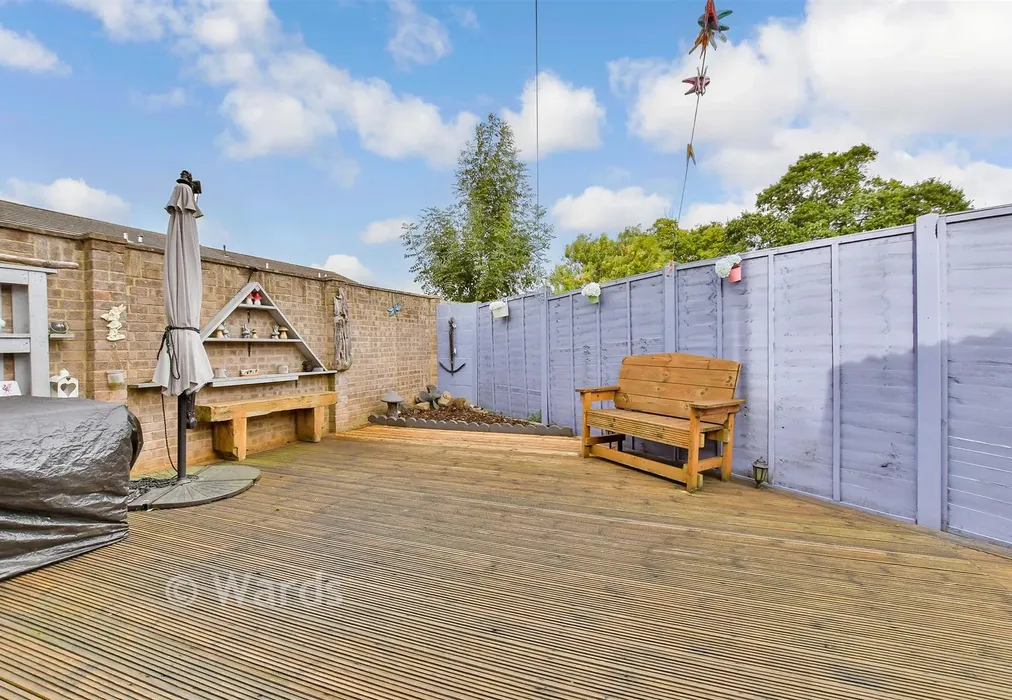 Rear Garden - Clandon Road, Lords Wood, Chatham, Kent - Wards of Kent
